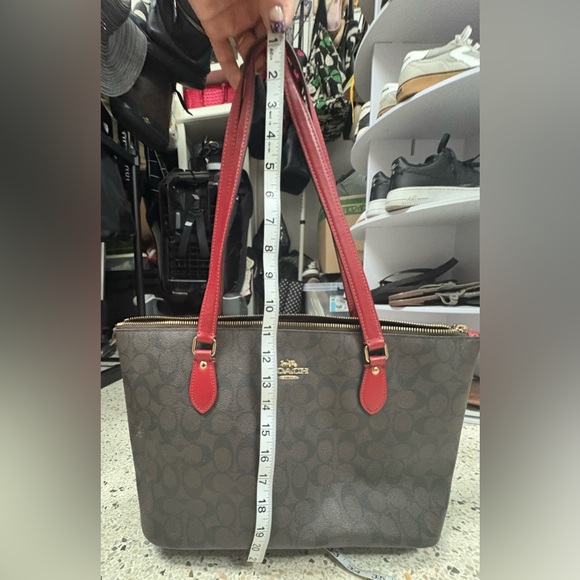 XL Coach tote brown and red - Picture 2 of 12